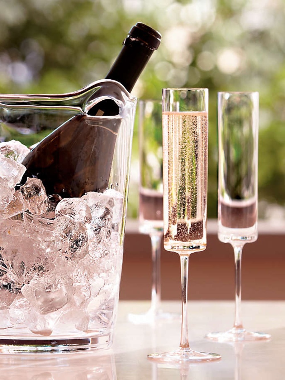 Crate&Barrel Champagne Flutes & Cocktail Picks
